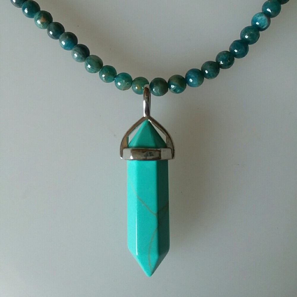 Designs by Ch Lovin Turquoise Chakra Pendant Neckl